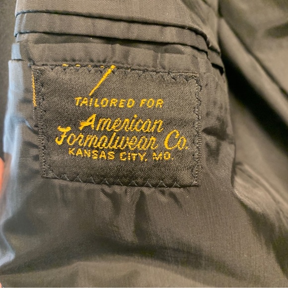 Vintage 80s-90s Mens Pierre Cardin Satin Lapel Tuxedo Formal Jacket 41L USA MADE - Picture 4 of 9